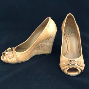 Tory Burch Open Toe Wedge